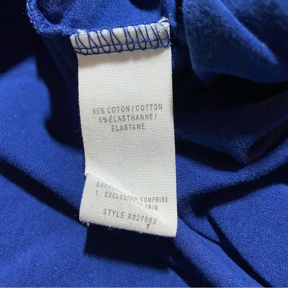 2 for $20 Jacob Blue Long Sleeve Stretch Cotton T-shirt Size Large - Picture 8 of 9